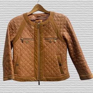 Tory Burch Cluny Quilted Leather Jacket SIZE 4